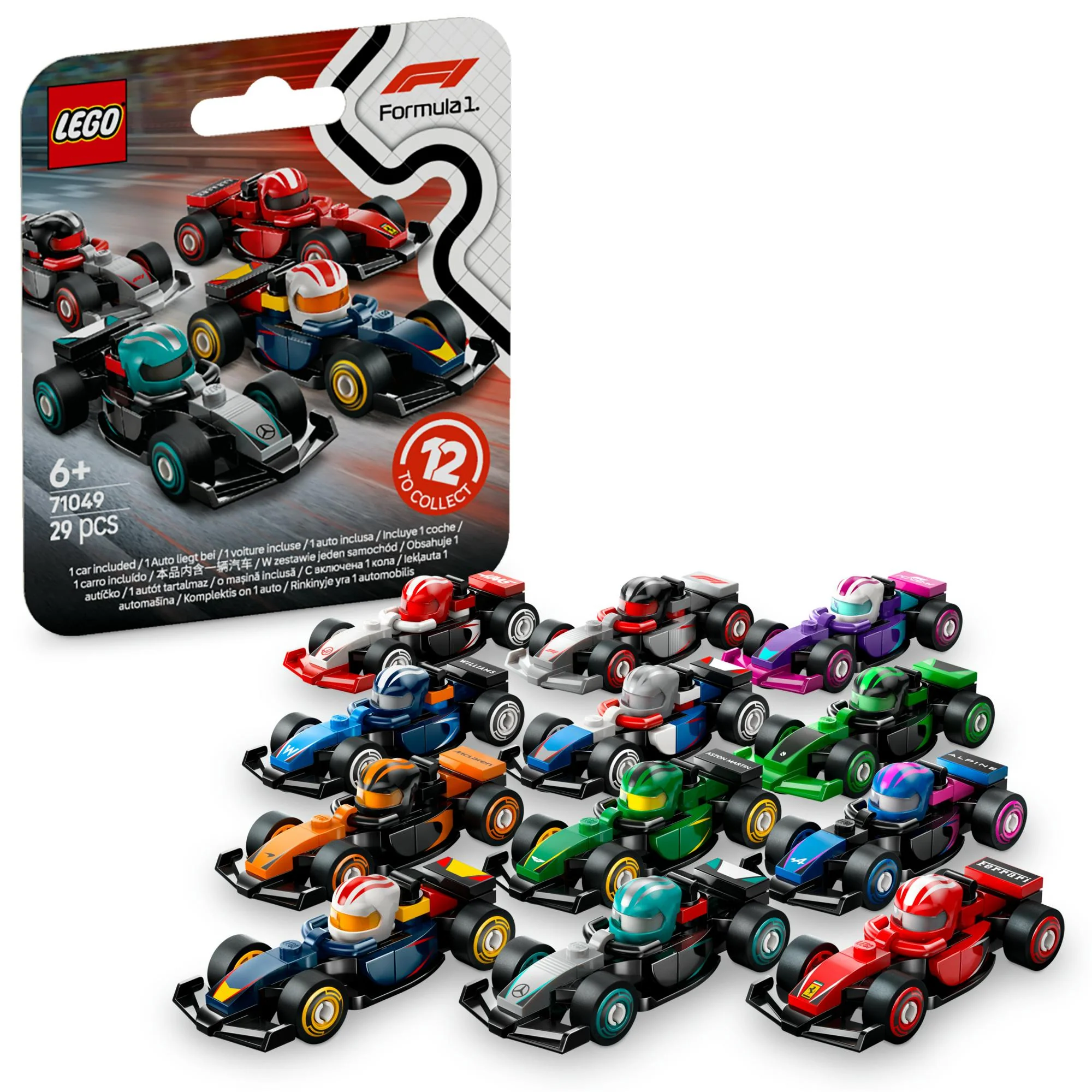 LEGO Minifigures – F1 Biler 36 stk. Boks