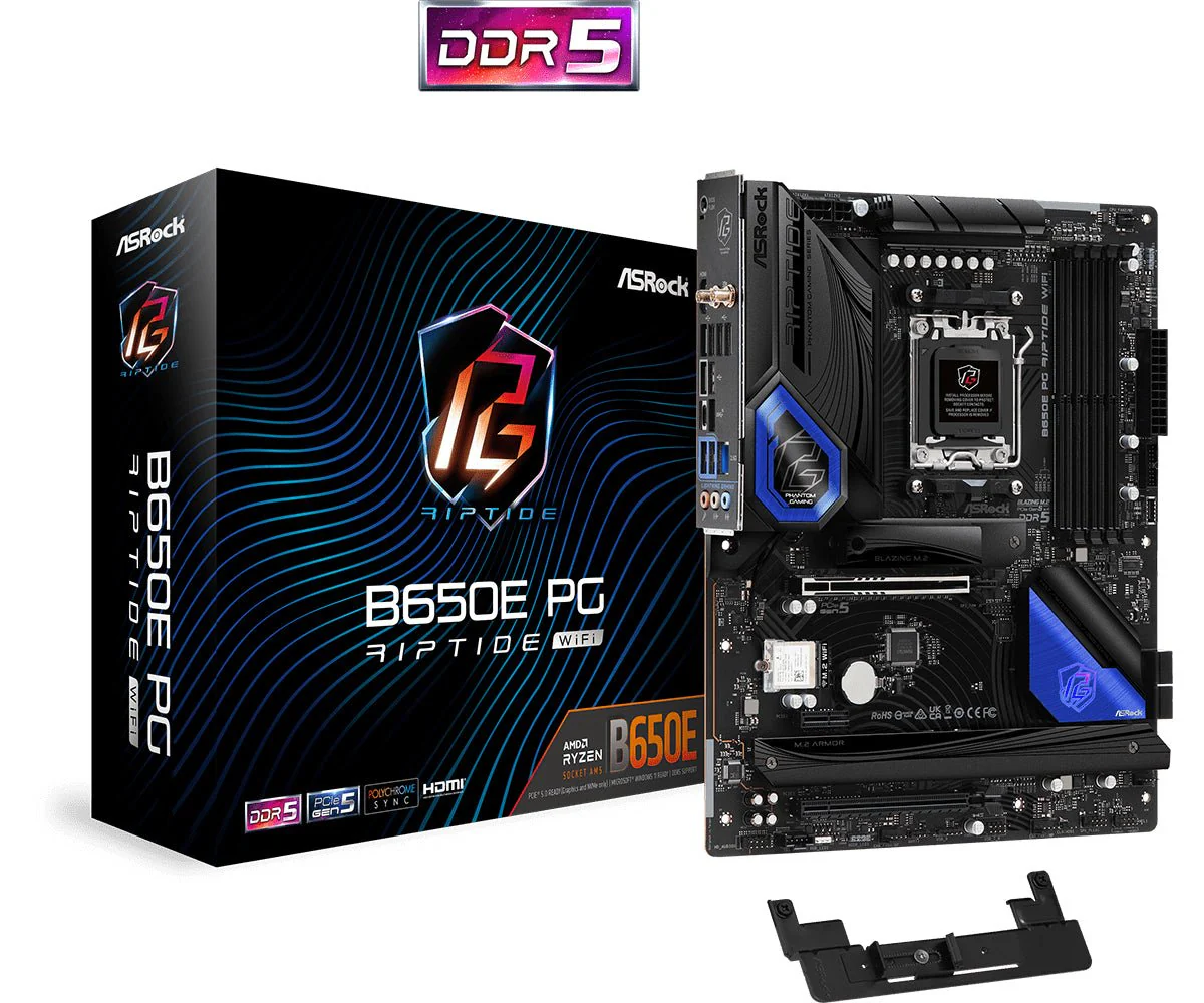 ASRock B650E PG RIPTIDE WIFI.  - Bundkort - AM5