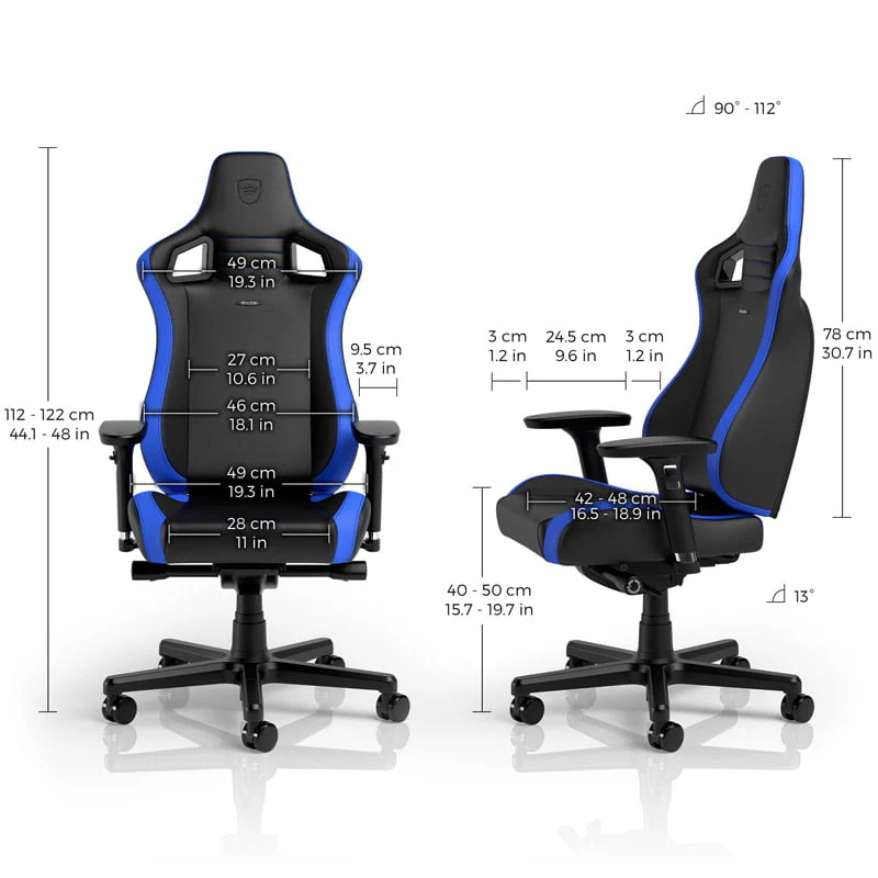 noblechairs EPIC Compact Schwarz/Carbon/Blau