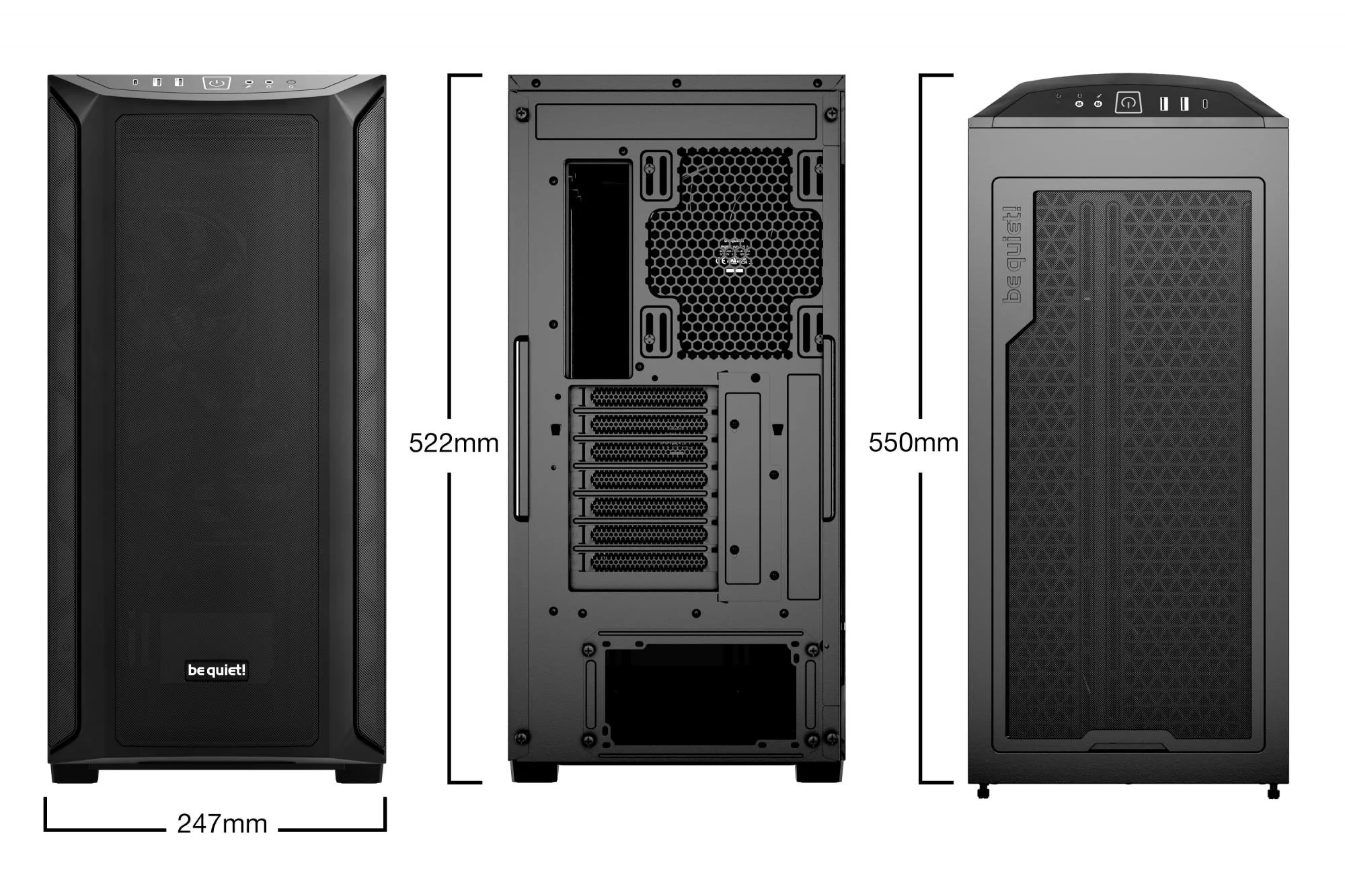 be quiet! SHADOW BASE 800. tower case (black. tempered glass)