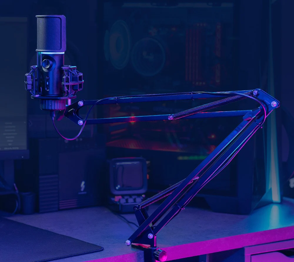 Streamplify MIC RGB Mikrofon inkl. Mikrofonarm – Schwarz