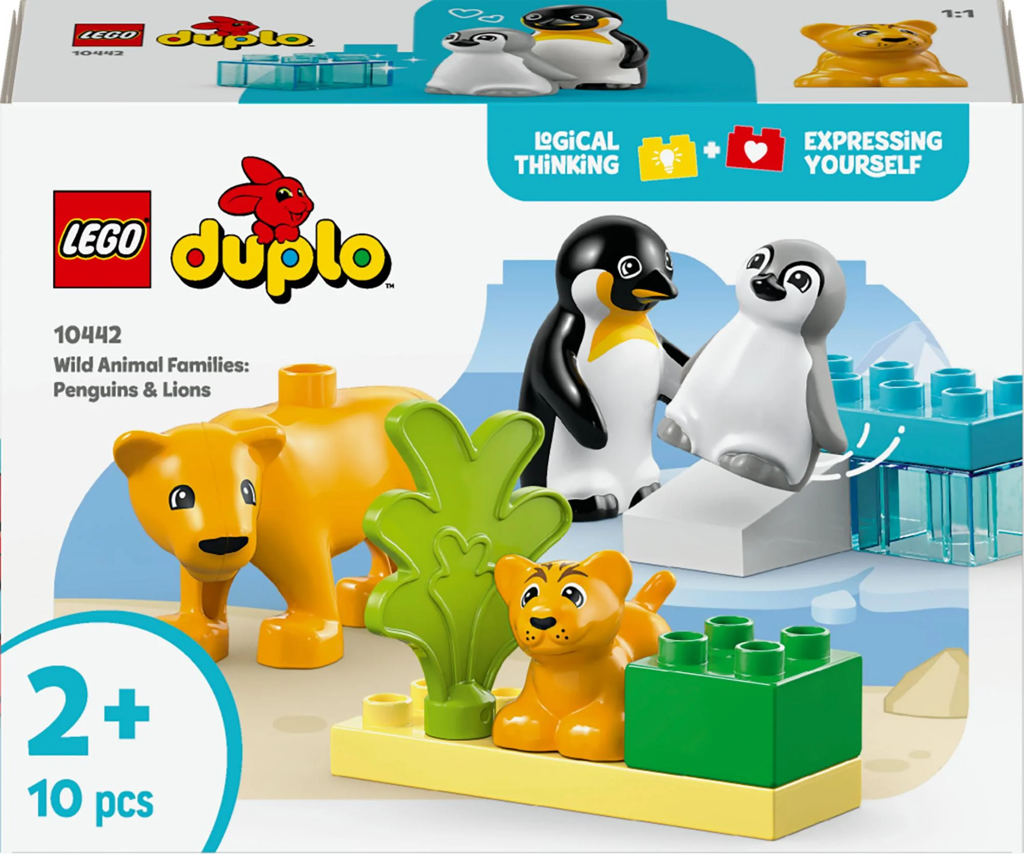 LEGO 10442 DUPLO Town wild animal families: penguins and lions