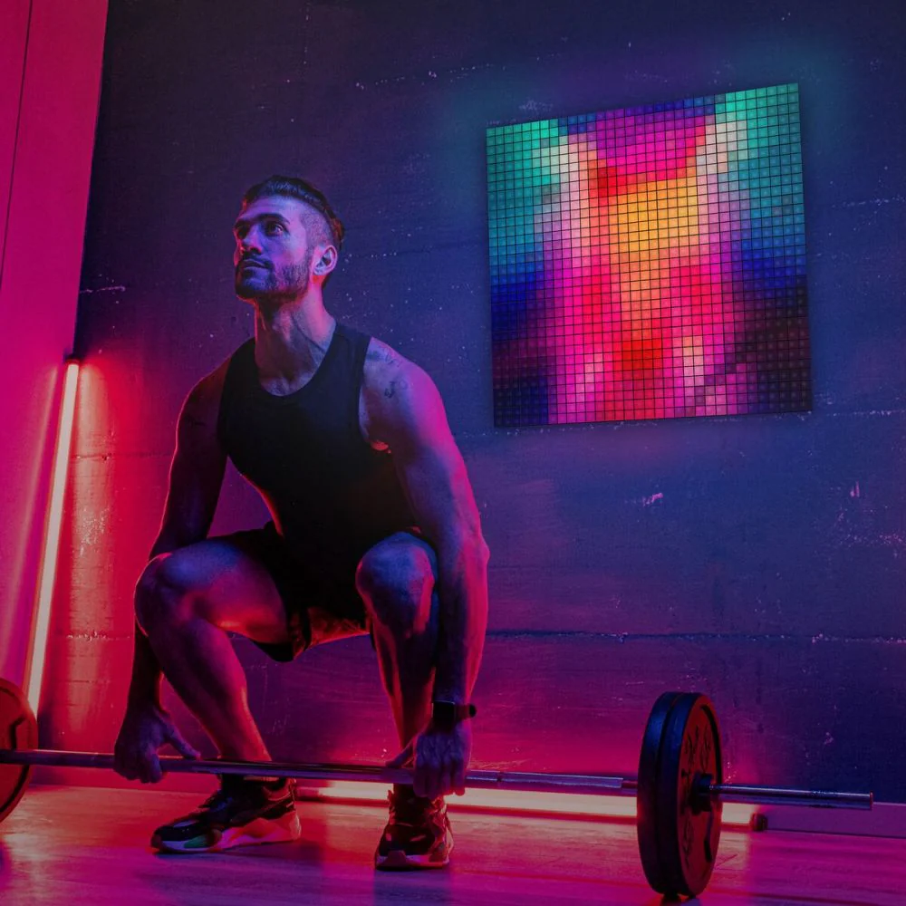 Twinkly Squares 3er-Pack Lichtpanel-Erweiterungspaket RGB – 16 x 16 cm 64 LED