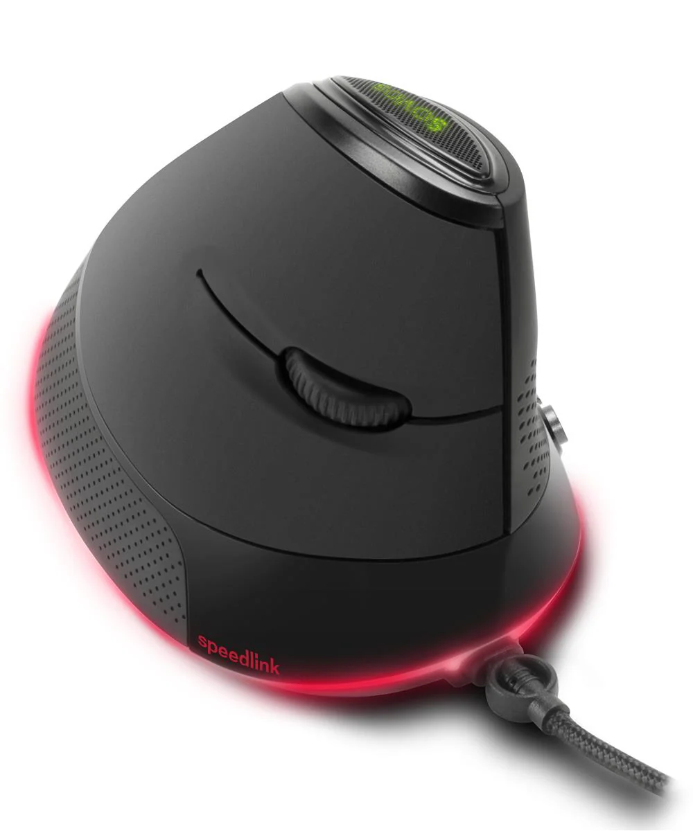 SpeedLink SOVOS Vertikale RGB-Gaming-Maus. schwarz