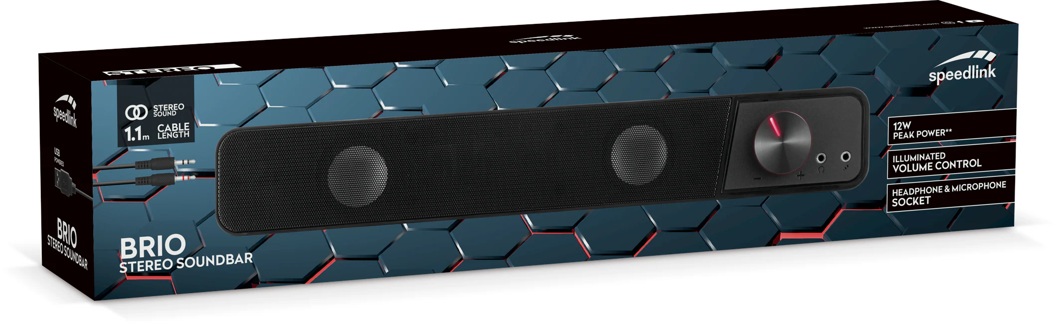 Speedlink - BRIO Stereo Soundbar. Sort