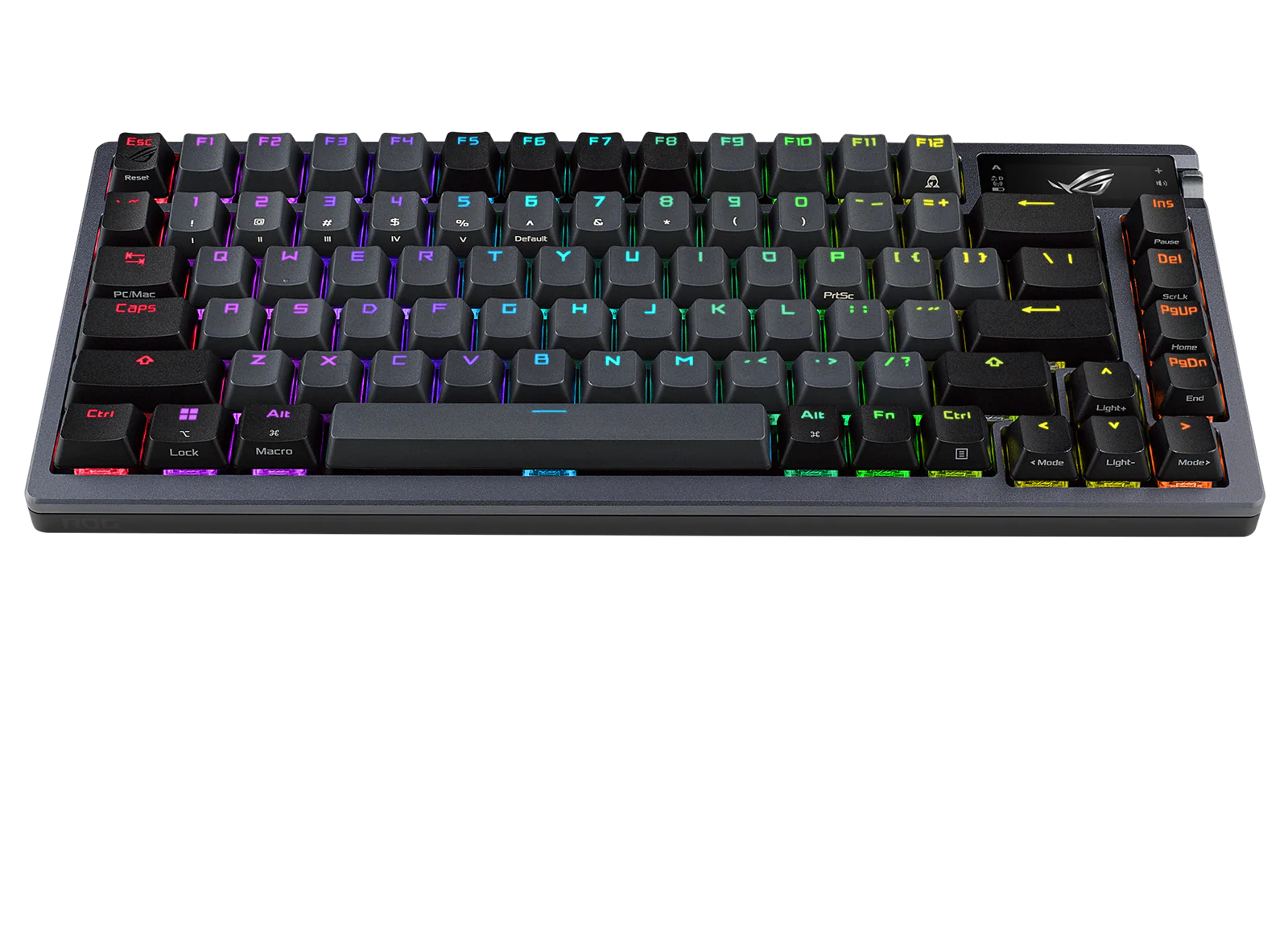ASUS ROG AZOTH 75 % kabellose DIY-RGB-Gaming-Tastatur. rote NX-Schalter. OLED-Display. PBT-Taste