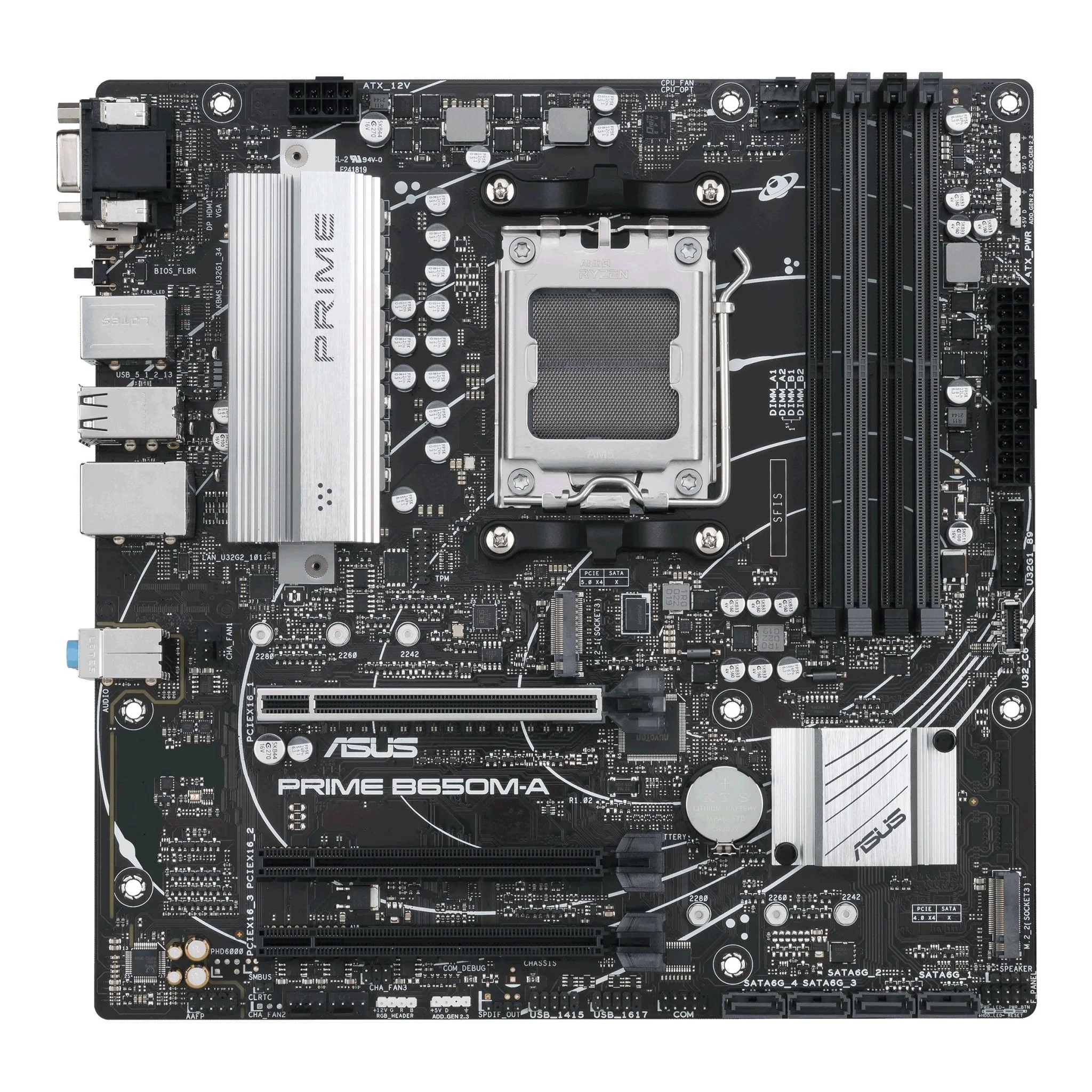 ASUS PRIME B650M-A-CSM (mATX. B650. AM5) - Bundkort