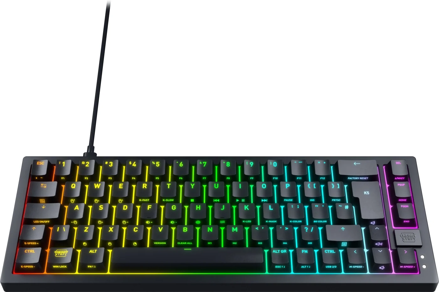 Xtrfy K5V2 RGB. Compact Mekanisk tastatur. 65%. Sort. Nordic