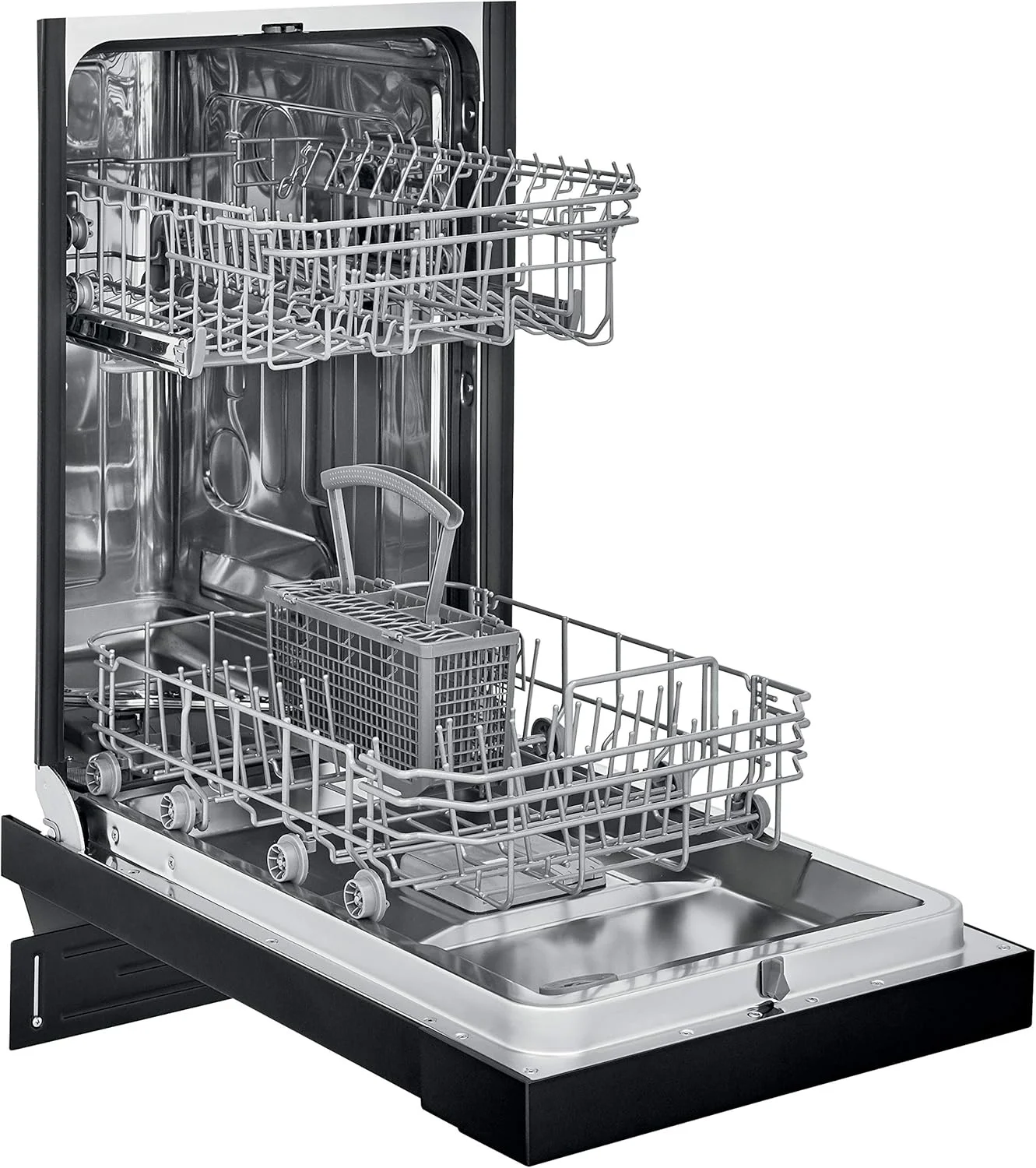 Honeywell 18 Inch Dishwasher with 8 Place settings, 6 Washing Programs, Stainless Steel Tub, UL/Energy Star- Black