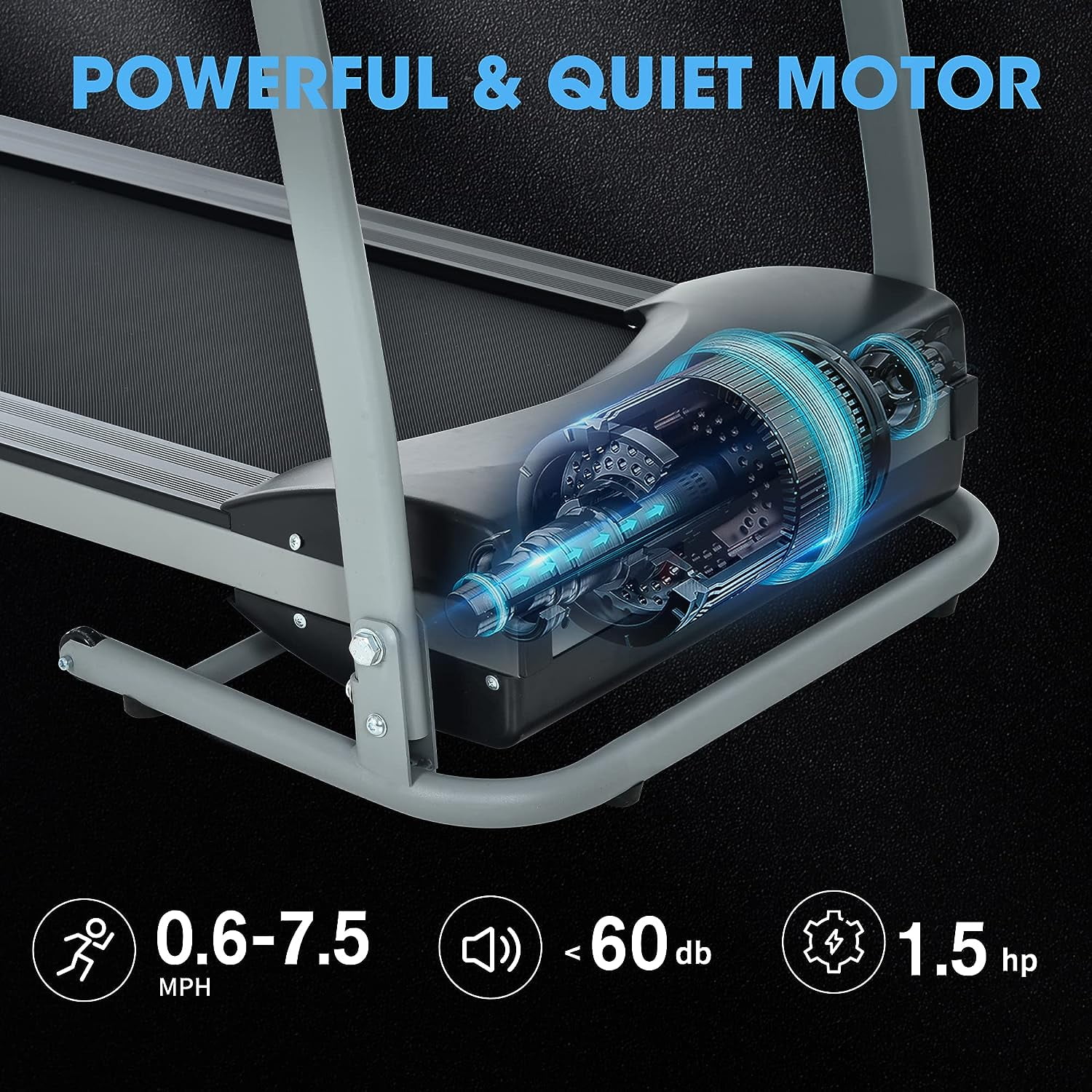 SWERTOY 2.0HP Treadmill for Home Folding 240lb Weight Capacity Walking Jogging Exercise Machine Health & Fitness Fixed Incline with HD Screen 3 Gear Adjustment Shock Absorber Running Belt