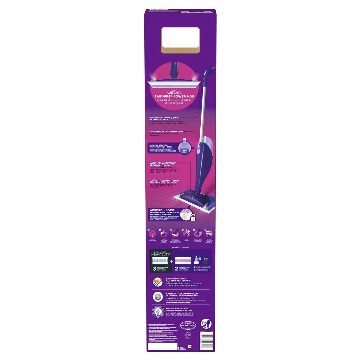 2X - Swiffer WetJet Floor Mop Starter Kit (1 Spray Mop, 5 Mopping Pads, 1 Floor Cleaner Liquid Solution)