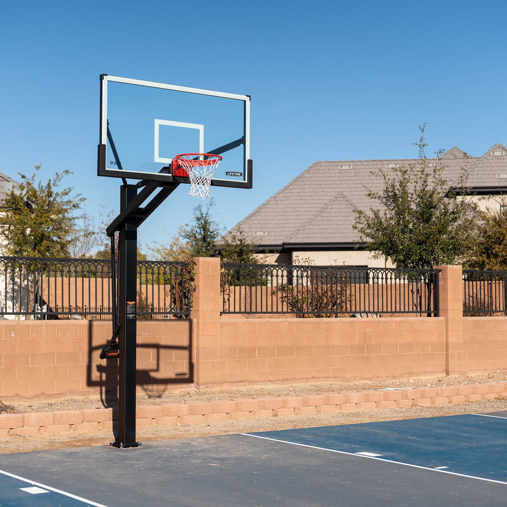 Lifetime 72-Inch Mammoth Bolt Down Basketball Hoop with Mammoth Lift Adjustment & Spring Flex Rim - Model 90964-Outdoor Play