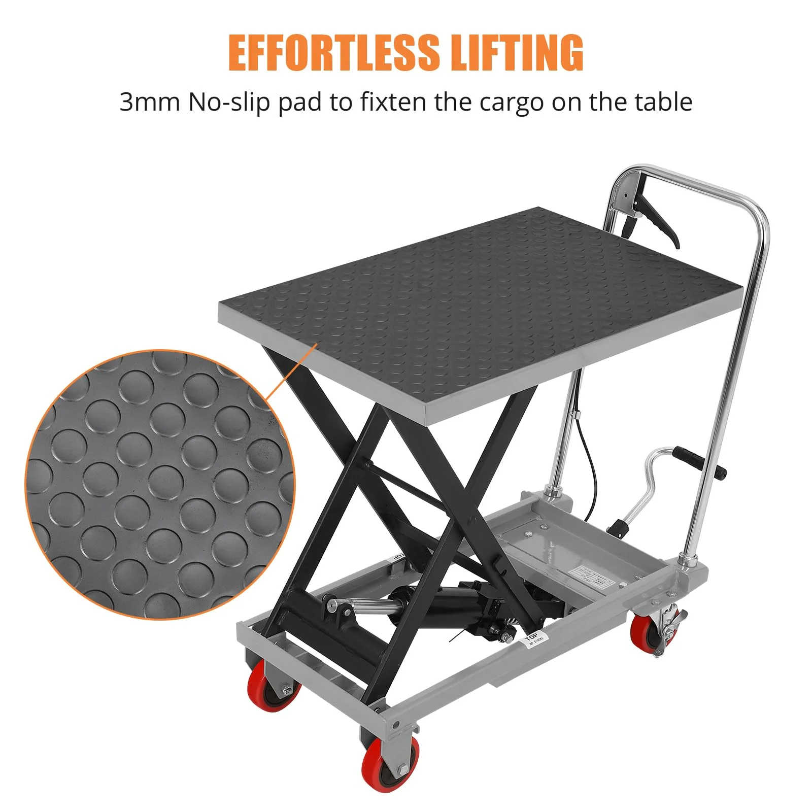 TROPOW 500lbs Hydraulic Lift Table Cart - 28.5