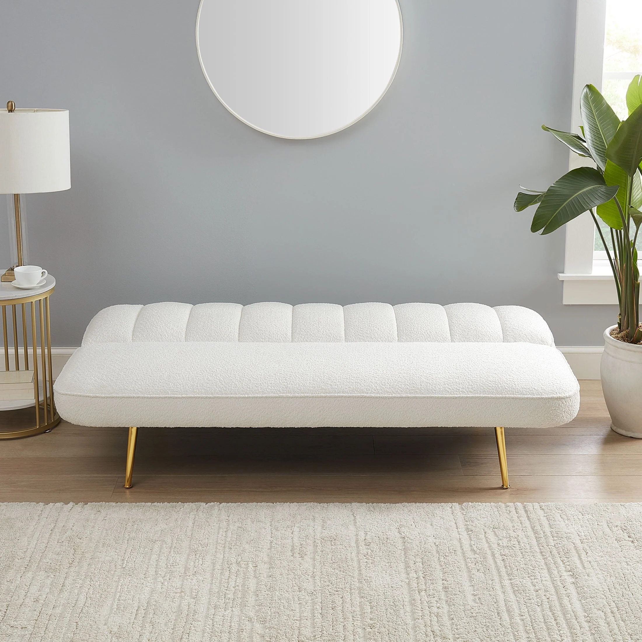 Mainstays Textured Futon With Gold Legs
