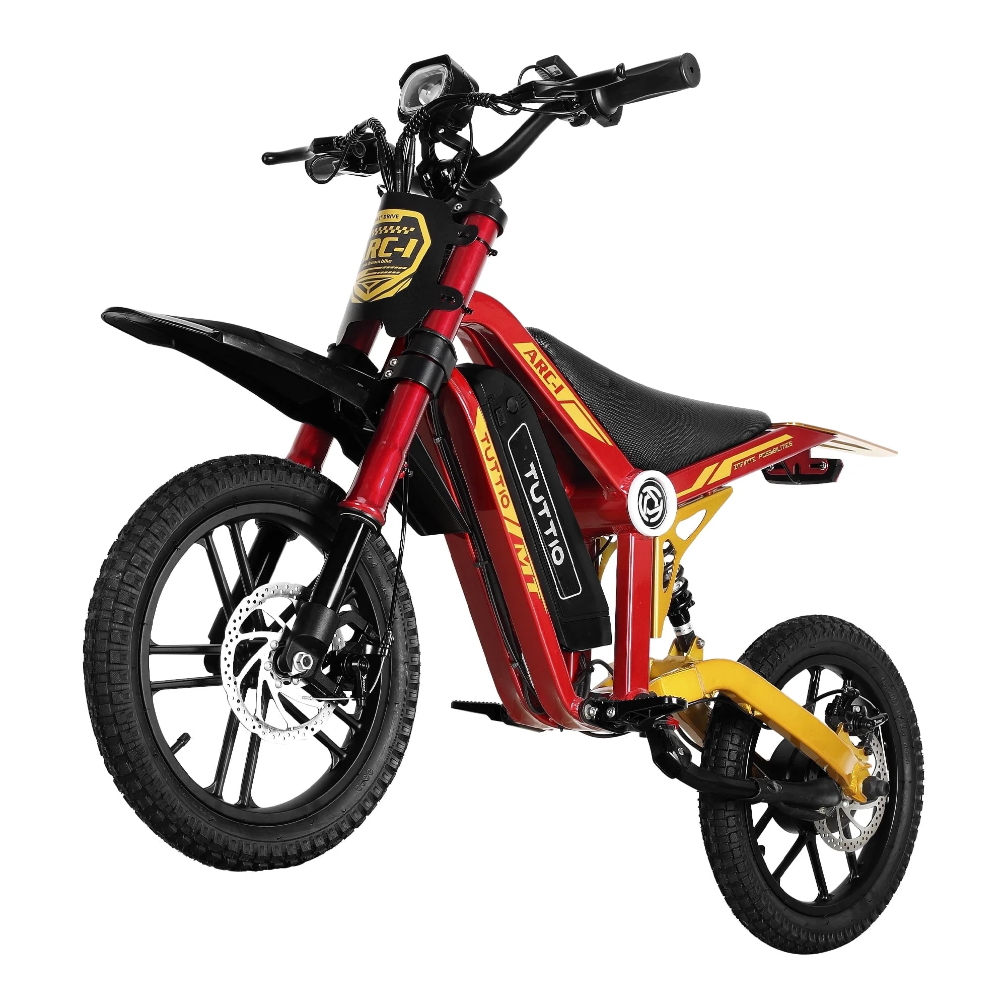 TUTTIO ARC-1 750W Mini Electric Dirt Bike for Kids 8-14, 5-Speed Modes Electric Motorcycle, 22MPH, 16