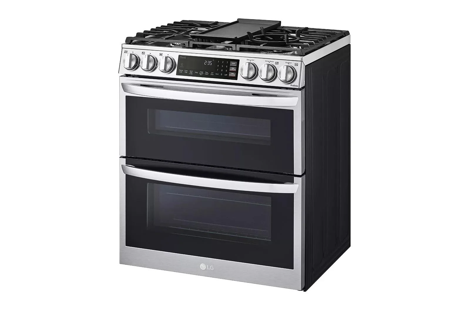 30 Inch Slide-In Gas Smart Range with 5 Sealed Burners, Double Oven, 6.9 Cu.