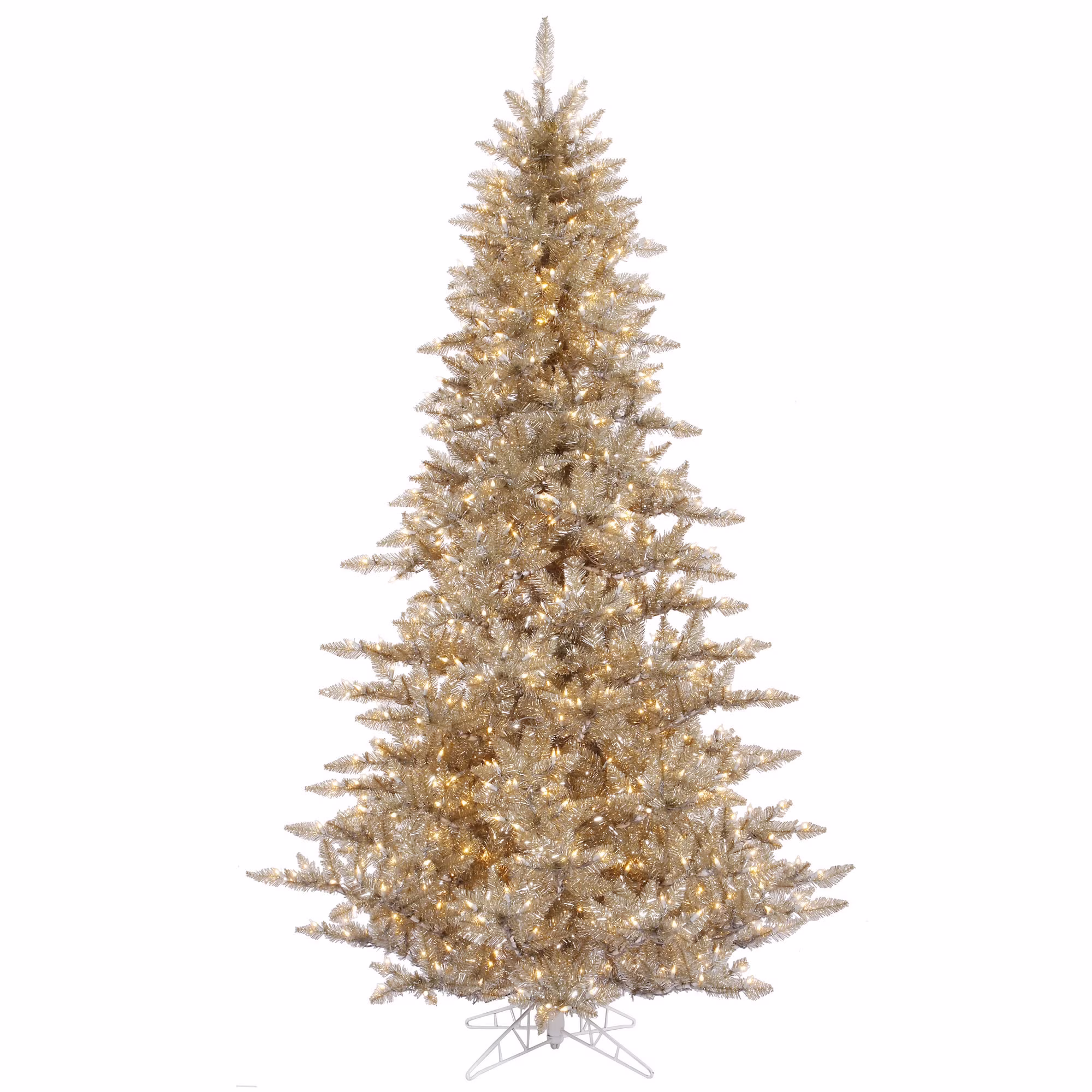 Vickerman 4.5' Champagne Fir Artificial Christmas Tree, Warm White Dura-lit LED Lights